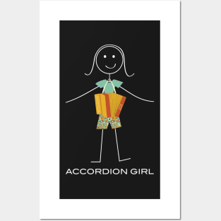 Funny Womens Button Accordion Design Posters and Art